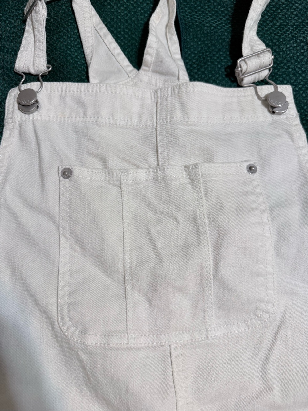 No Boundaries White Denim Short Overalls - Size XL (15-17) - EUC - Picture 3 of 13